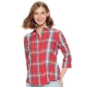 Juniors' button down front shirt from SO.